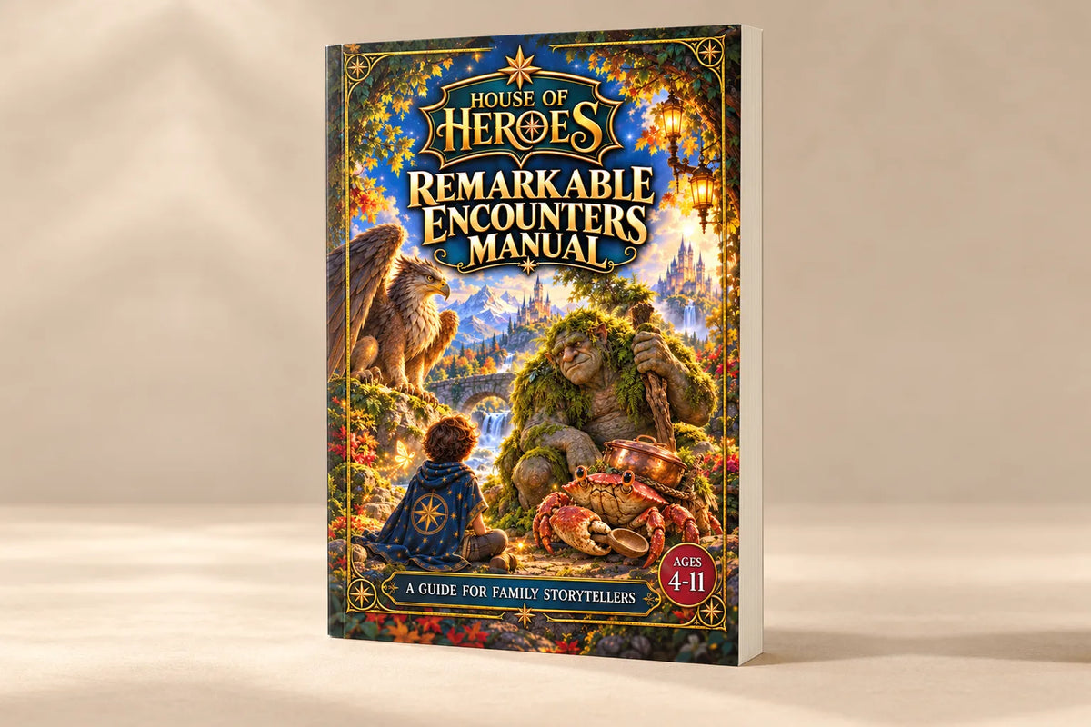 The Remarkable Encounters Manual standing upright