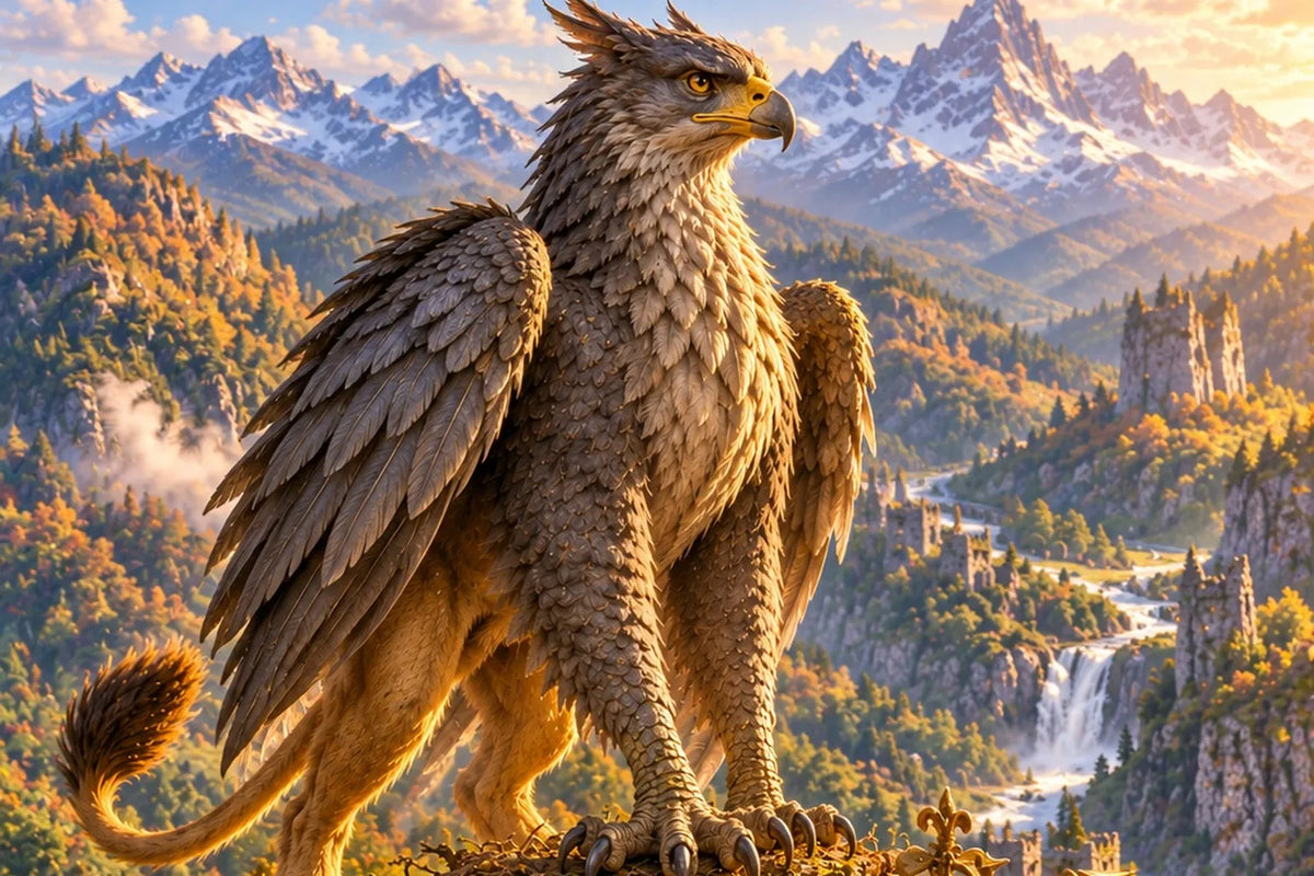 The Cragwing Griffin, an illustration from inside the book