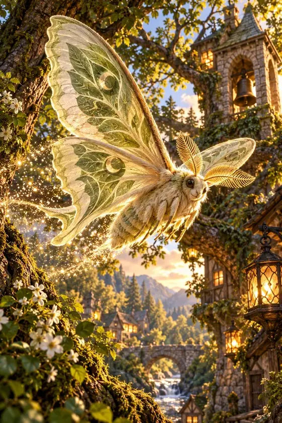 Hushwing Moth, an illustration from the Remarkable Encounters Manual