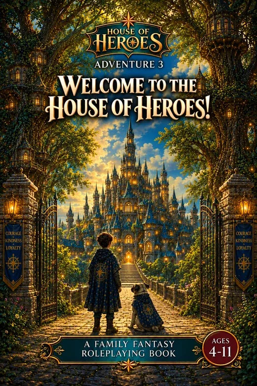 Cover of the Adventure Book, Welcome to the House of Heroes!
