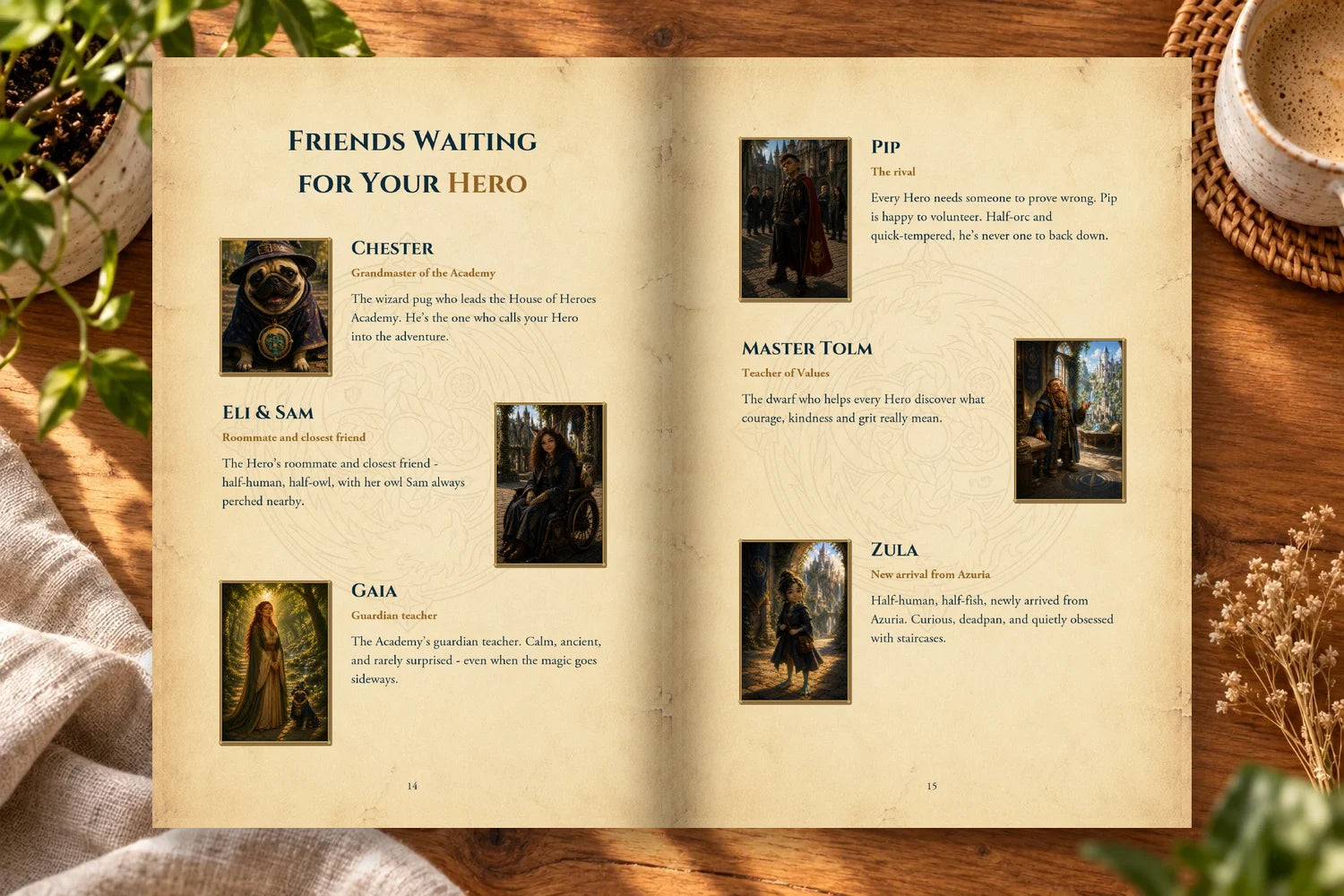 Friends Waiting for Your Hero pages
