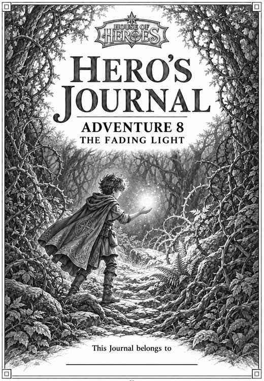 Cover of the Hero's Journal for Adventure 8, The Fading Light