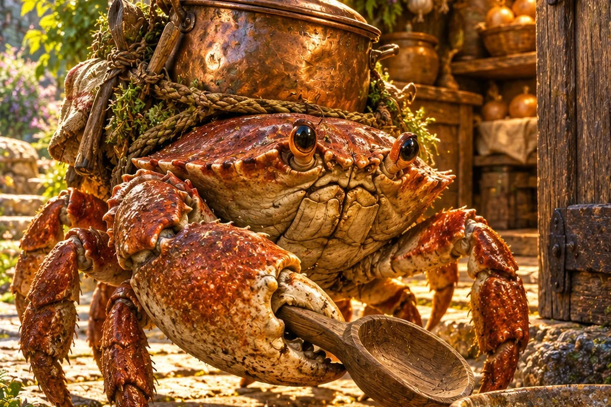 The Copperpot Crab, an illustration from inside the book