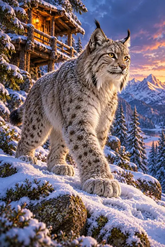 Frostwhisker Lynx, an illustration from the Remarkable Encounters Manual