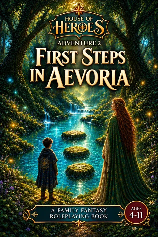 Cover of the Adventure Book, First Steps in Aevoria