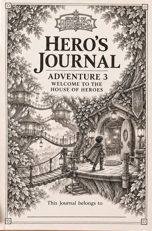 Cover of the Hero's Journal for Adventure 3, Welcome to the House of Heroes