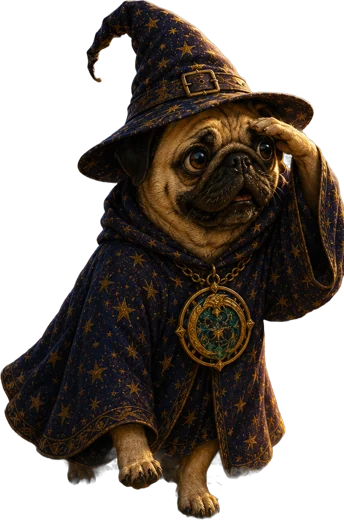 Chester the wizard pug